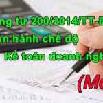 Thông tư 200/2014/TT-BTC về chế độ kế toán doanh nghiệp 2015