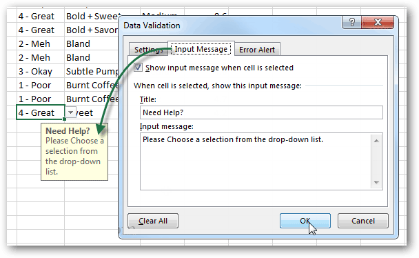 Sử dụng Data Validation để nhập liệu nhanh và tránh sai sót