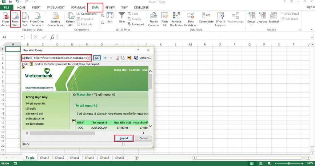 Cập nhật tỷ giá tự động trên excel 2 cap nhat ty gia tu dong tren excel 2