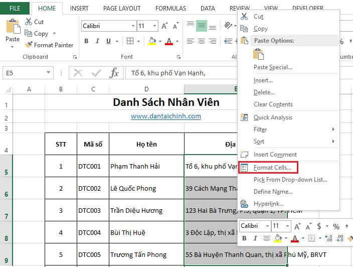 Xuống dòng trong Excel 3 xuống dòng trong excel